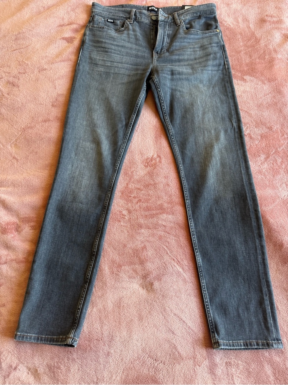 Boss Slim Men’s Jeans in Washed Gray-Blue